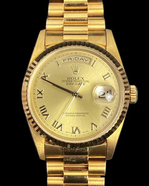 gold Rolex Oyster perpetual date